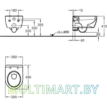 Унитаз Keramag 4U F203430000 картинка 2